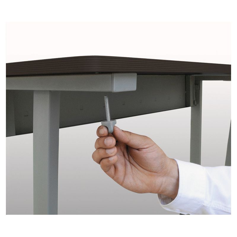 Linea Italia Trento Line Rectangular Desk 47-1/4w x 23-5/8d x 29-1/2h Mocha/Gray TR733MOC