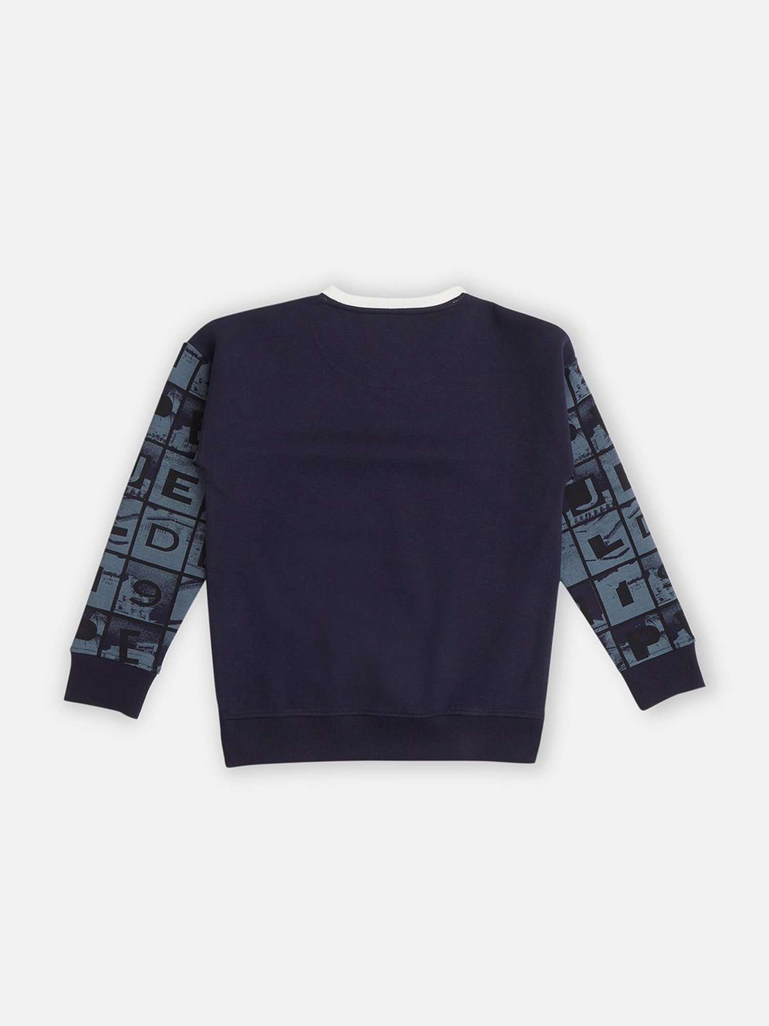 Pepe Jeans Kids Navy Color Block Full Sleeves Sweatshirt