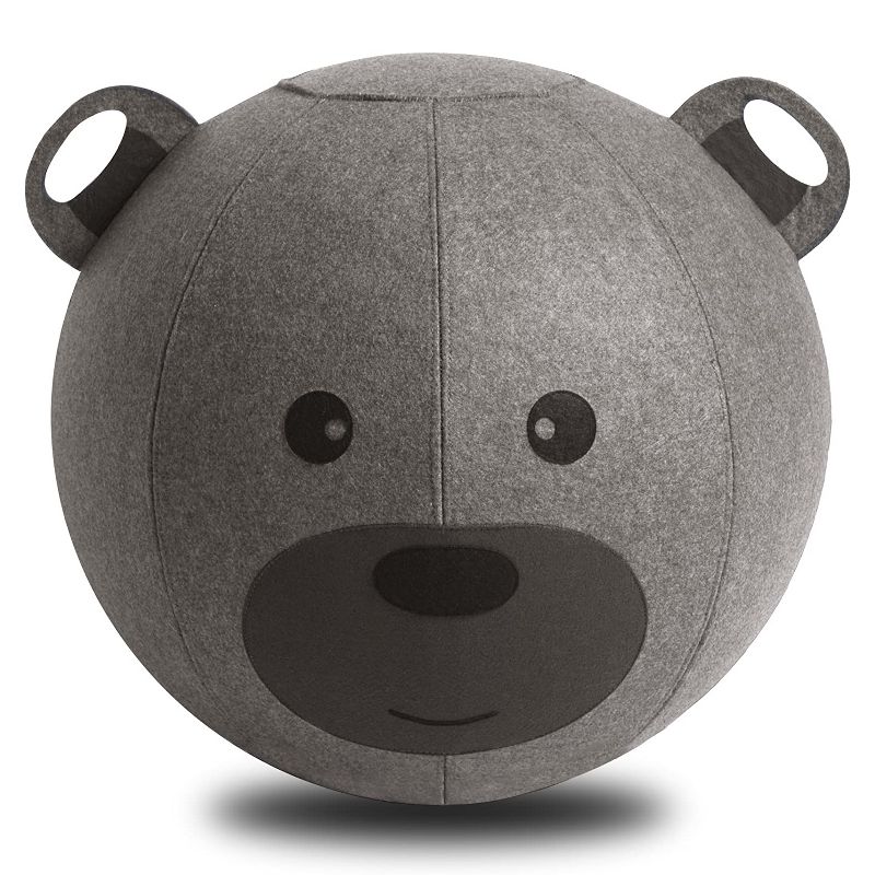 Vivora Niko Children's Anti Burst Inflatable 18 Inch Spherical Bounce Exercise Ball Ergonomic Chair, Brown Bear