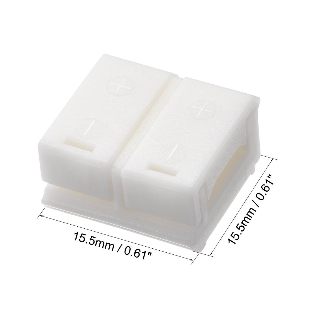 8mm 2P LED Strip Connector Solderless for Single Color 5050 Waterproof Strip Lights 10Pcs