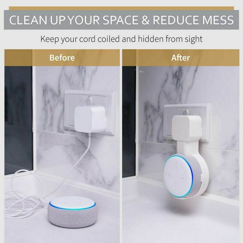 1X Wall Mount Holder For Amazon Echo Dot 3Rd Gen Alexa Smart Home Speaker White