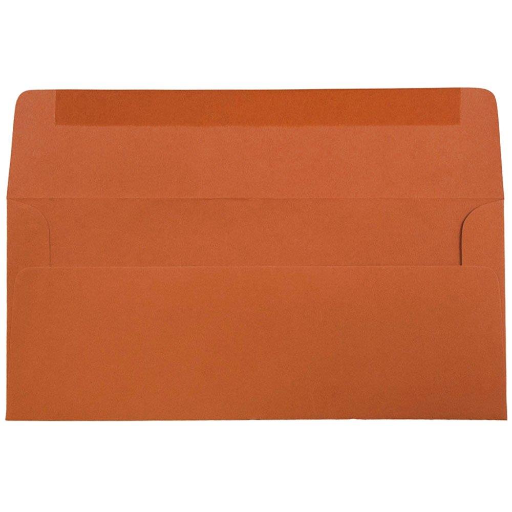 JAM PAPER #10 Business Premium Envelopes - 4 1/8 x 9 1/2 - Dark Orange - 50/Pack