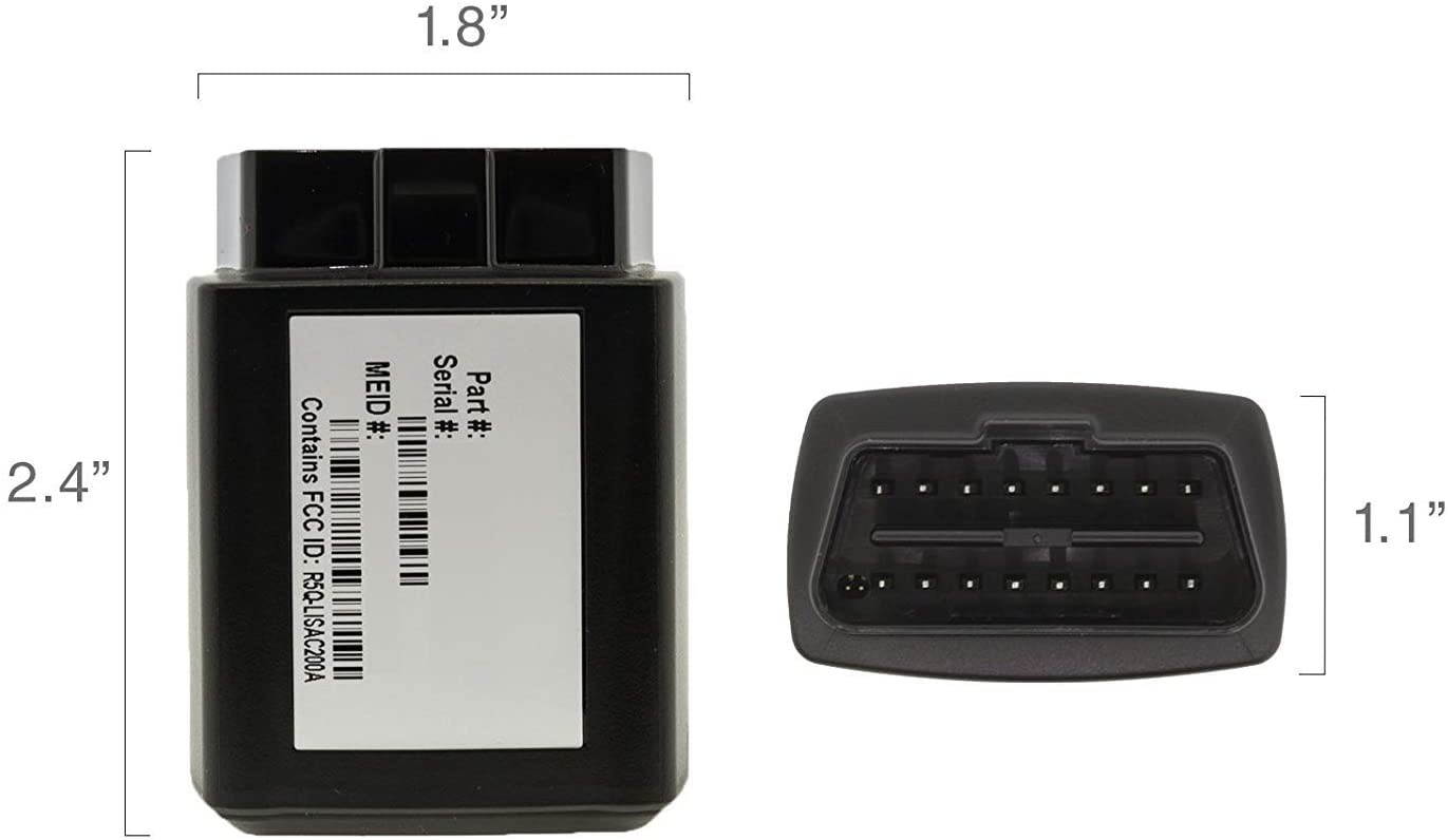 LightningGPS 4G OBD-II Plug-in Real-Time GPS Vehicle Tracker for Fleet, Vehicles, Children, Teens, Elderly, Valuables, Cars