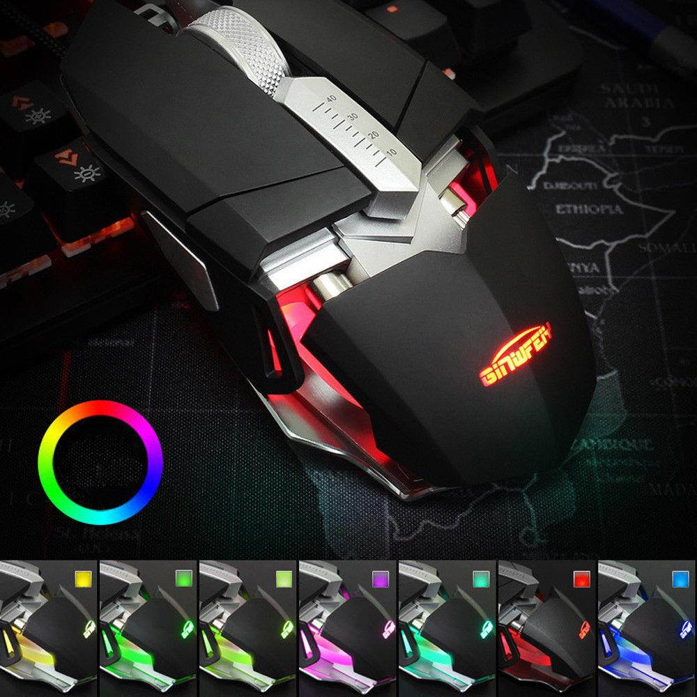 Professional 4000DPI 9D USB Wired Gaming Mouse Mice Optical LED For PC Laptop