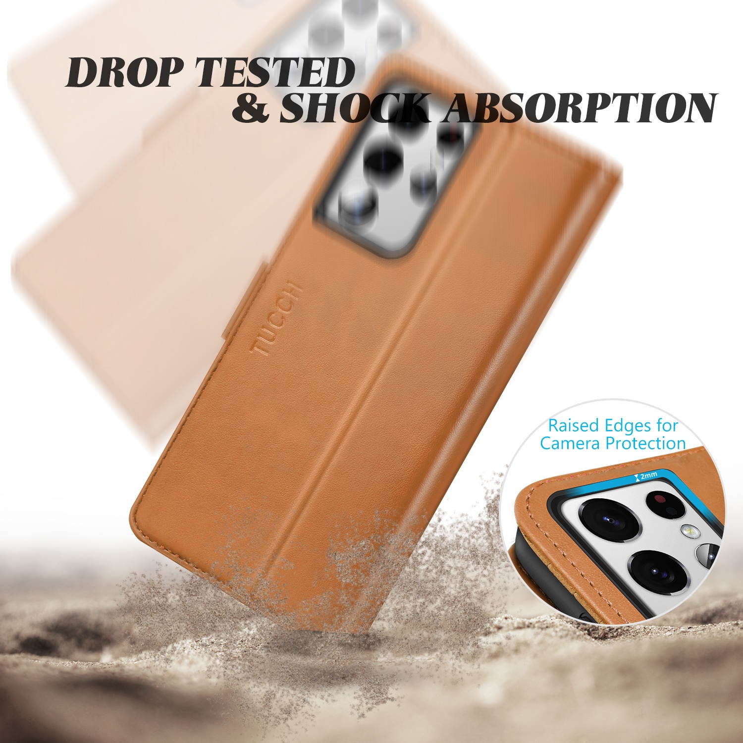 TUCCH Galaxy S21 Ultra Wallet Case, Magnetic Shockproof PU Leather Case with[Kickstand][RFID Blocking][TPU Shell] Protective Flip Cover Compatible with Galaxy S21 Ultra 5G (6.8''), Myrtle Green