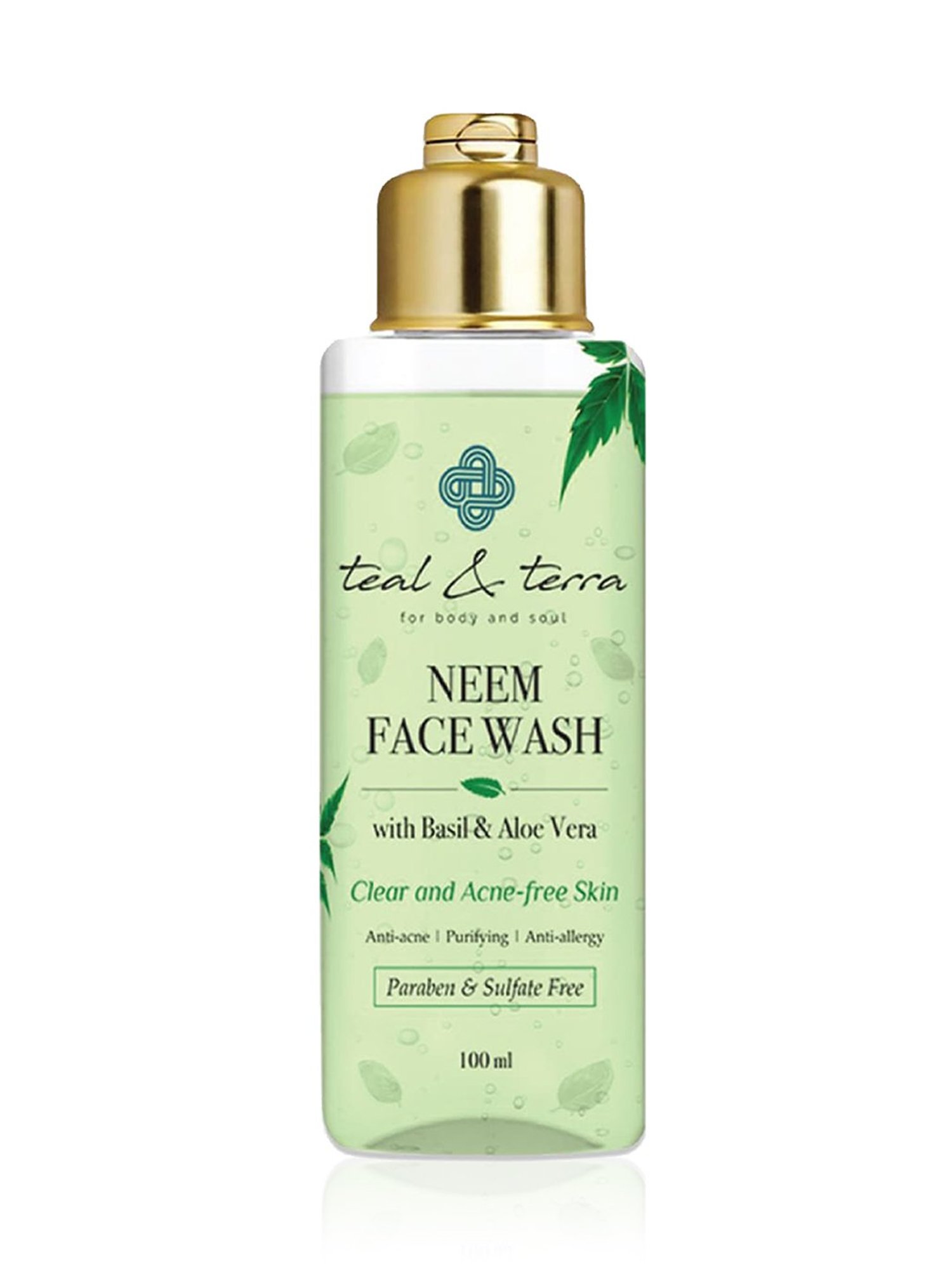 Teal & Terra Neem Face Wash with Basil and Aloe Vera - 100ml