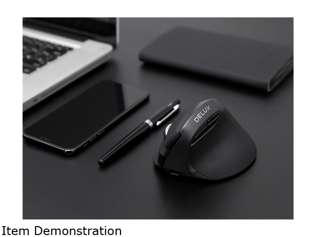 DELUX Wireless Small Vertical Mouse, Type-C Rechargeable Dual Mode Silent Ergonomic Mice with Bluetooth 4.0 and USB Nano Receiver, 4 Adjustable DPI and 6 Buttons (M618mini-White)