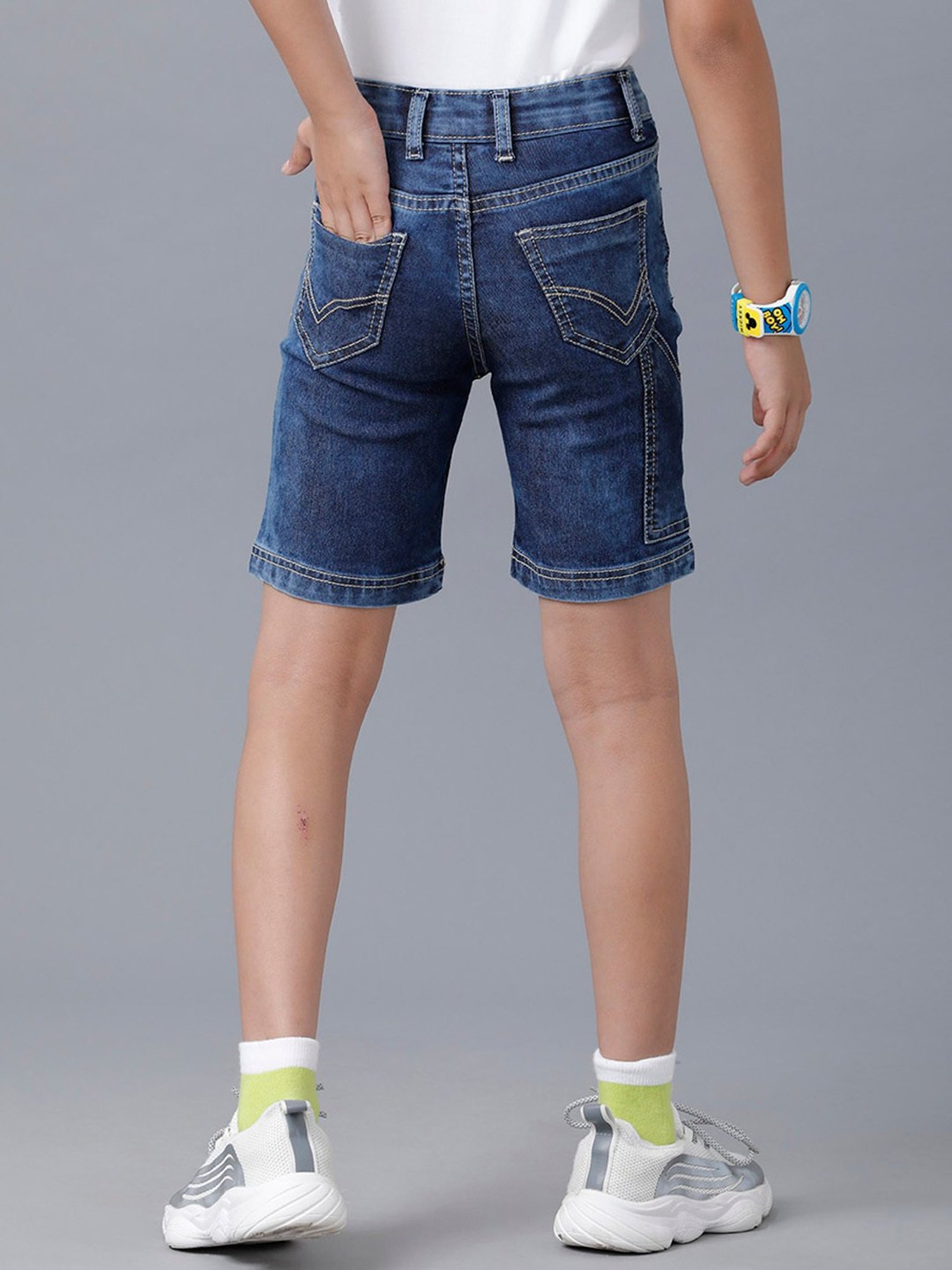 Kate & Oscar Kids Beige Cotton Embroidered Shorts