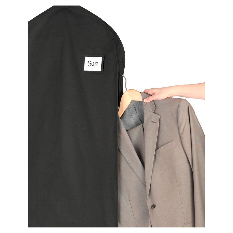 Whitmor Deluxe Suit Garment Bag Black