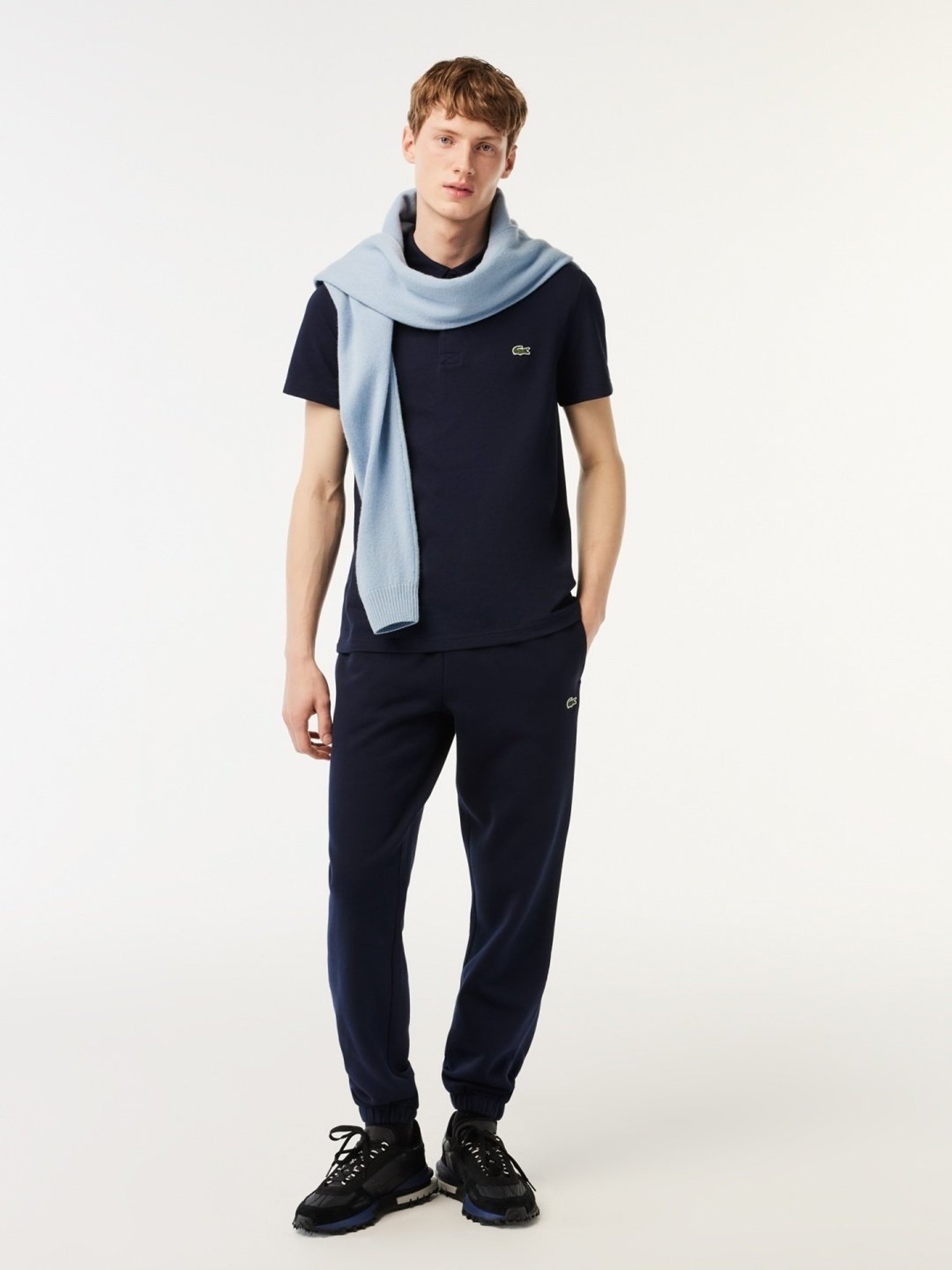 Lacoste Navy Cotton Regular Fit Polo T-Shirt