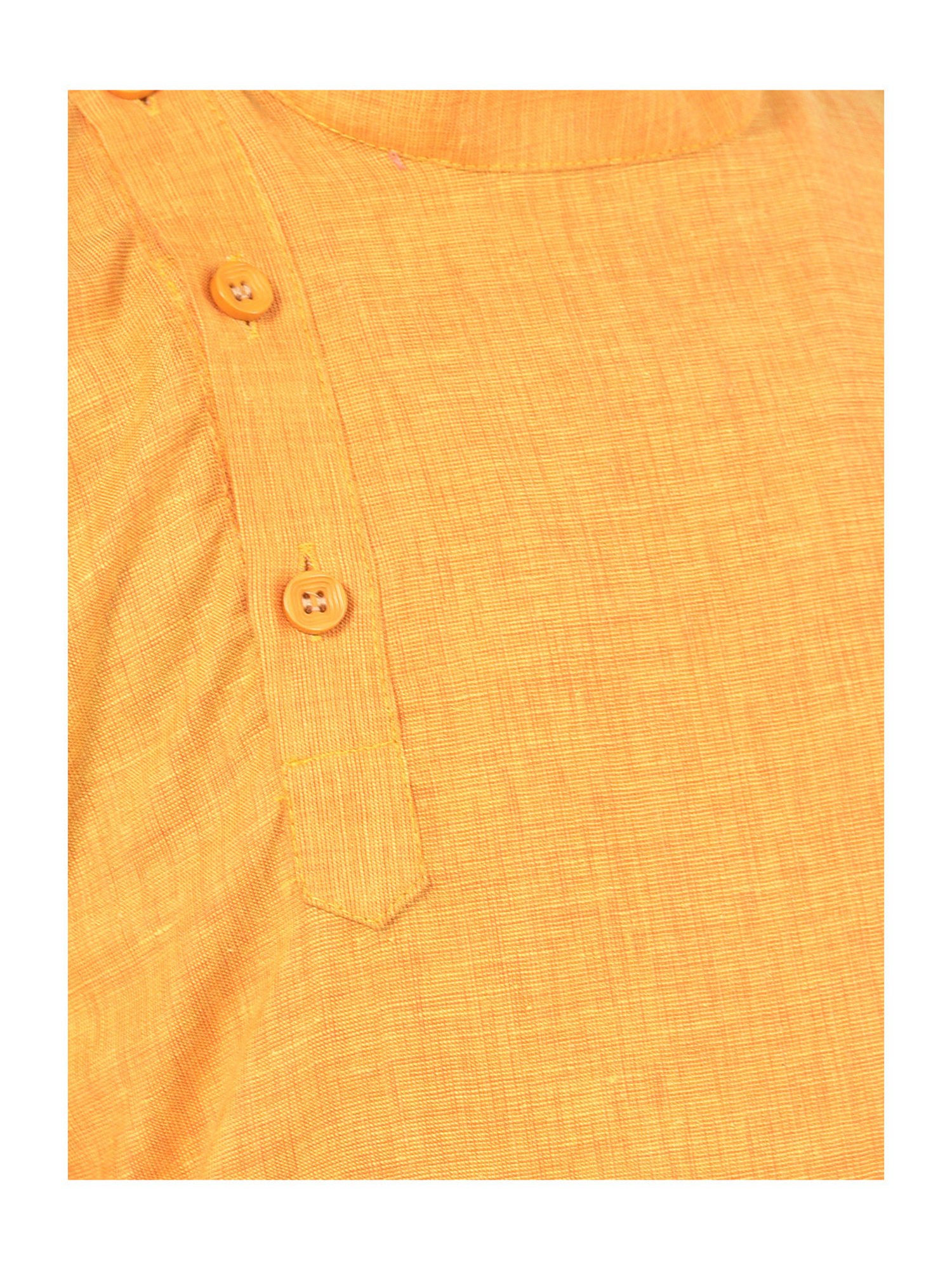 Deyann Kids Yellow & White Solid Full Sleeves Kurta with Pyjamas