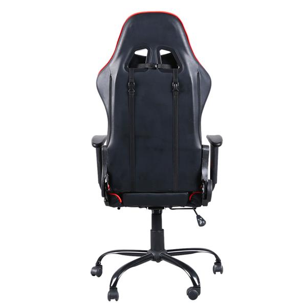 High Back Swivel Chair Racing Gaming Chair Office Chair with Footrest Tier Black & Red