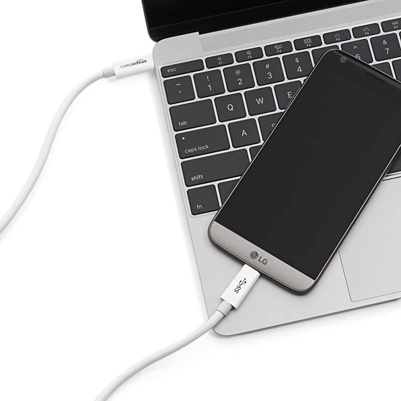 USB TypeC to USB TypeC 31 Gen1 Adapter Charger Cable 6 Feet 18 Meters White