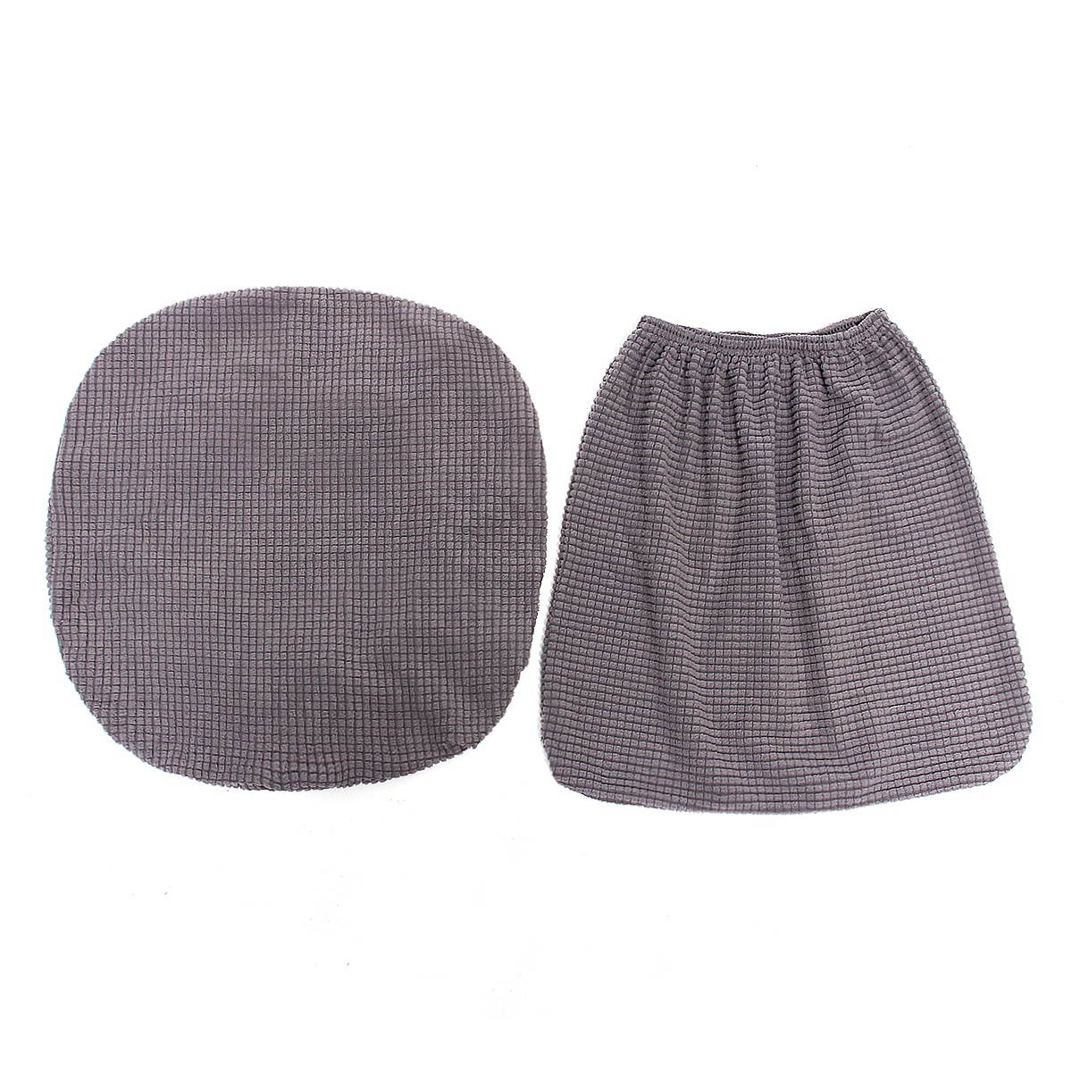 Corn Plush Office Computer Chair Cover Slip Stretchable Rotate Swivel Seat Home Office Light Grey