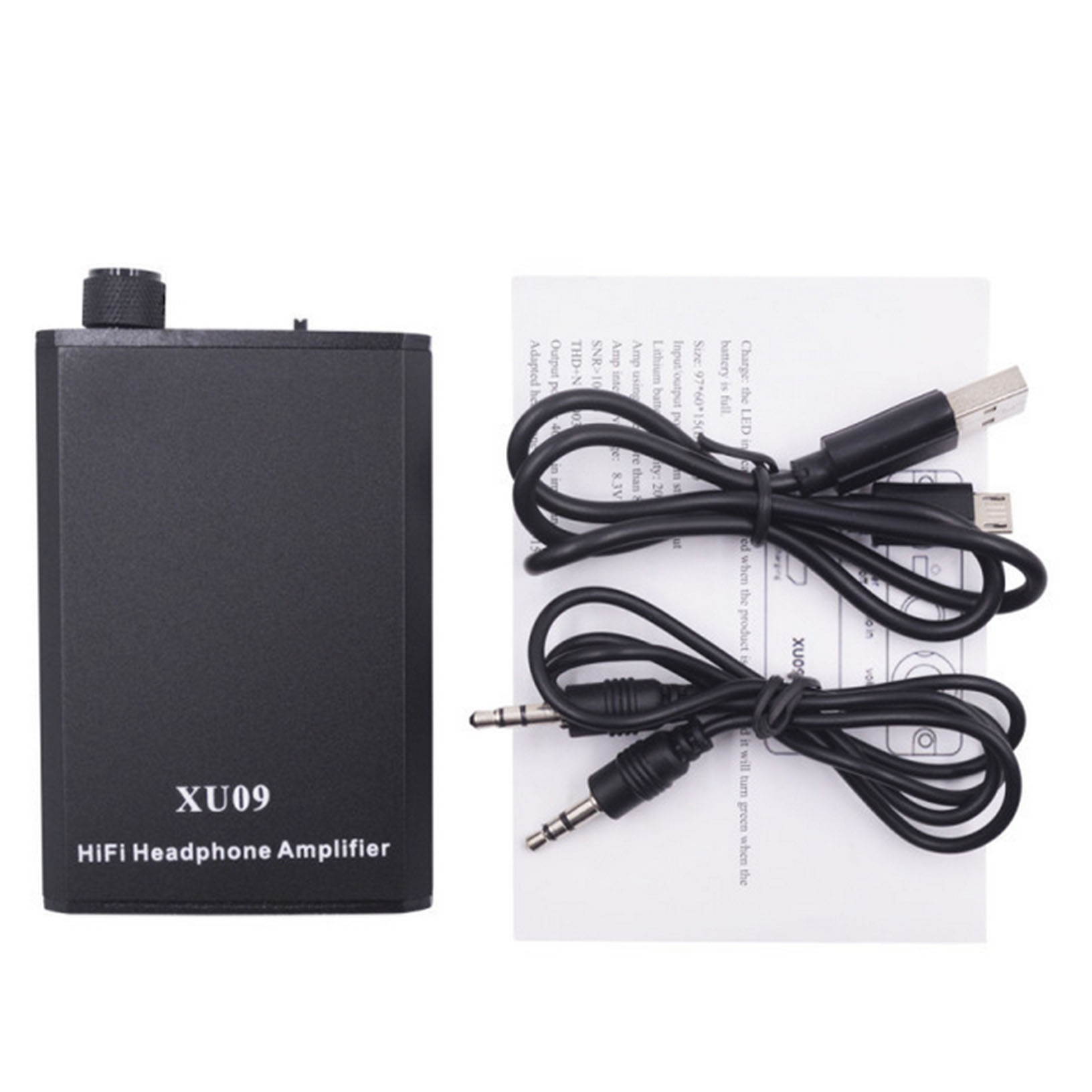 Mini Audio HIFI Headphone Amplifier Portable Earphone AMP 3.5mm w/USB Cable NEW