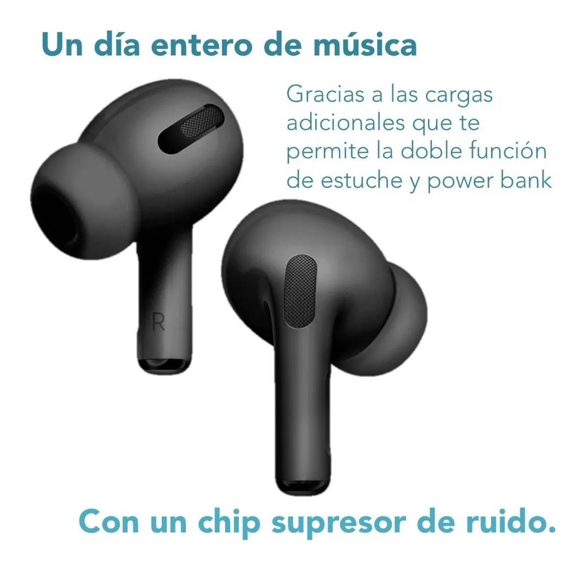 Wireless Audio Headphones for Apple Airpods iOS, Samsung and Android Other Phones, Wireless Charging Case, TWS Pro, Bluetooth