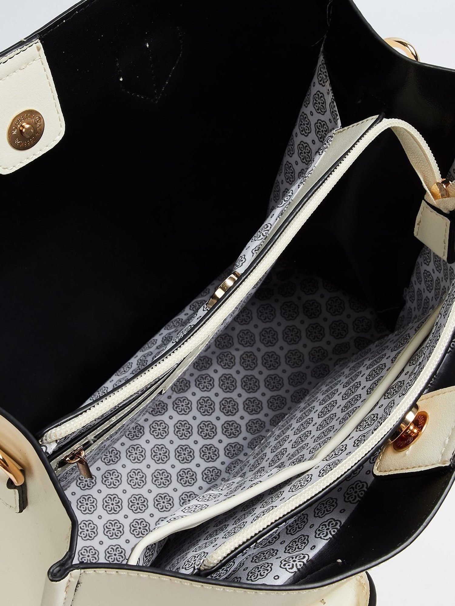 Code by Lifestyle Off White Tote Bag