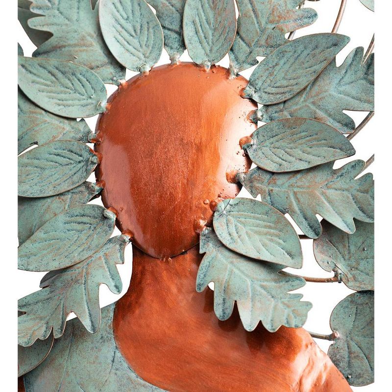 Wind & Weather Copper and Patina-Colored Metal Green Woman Wall Art