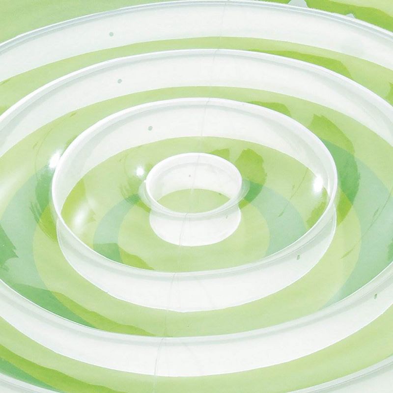 Summer Waves 65" Inflatable Splash Island Ring Pool Tube Float w/ Hibiscus Raft