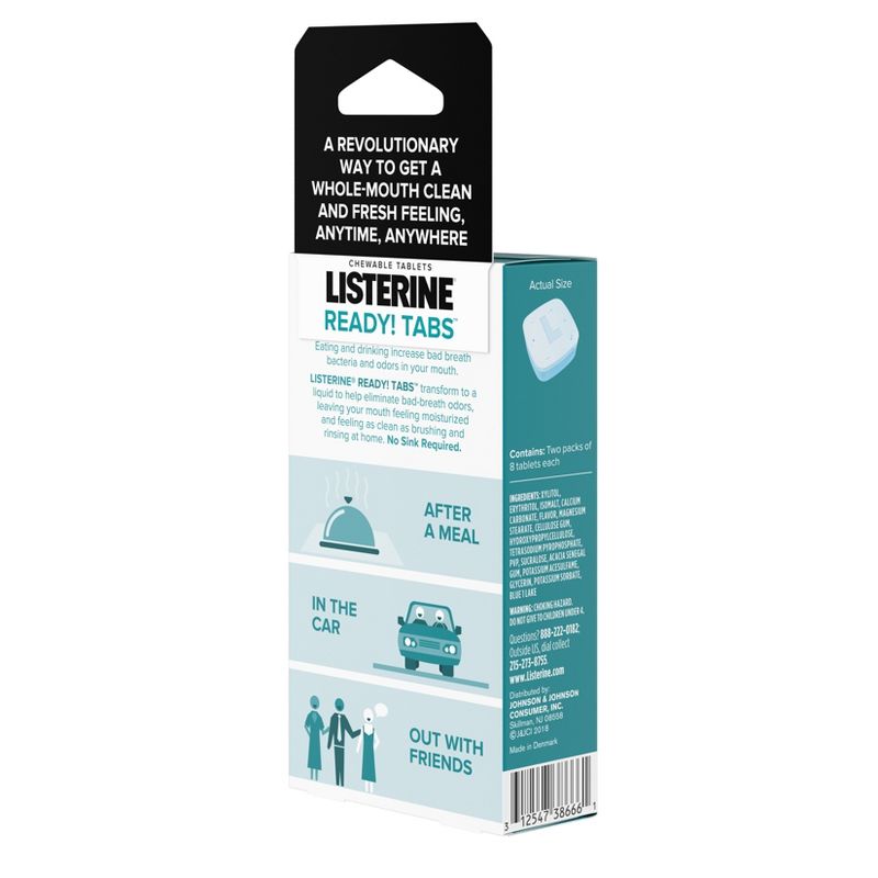 Listerine Ready Clean Mint Flavor Chewable Tablets - 16ct