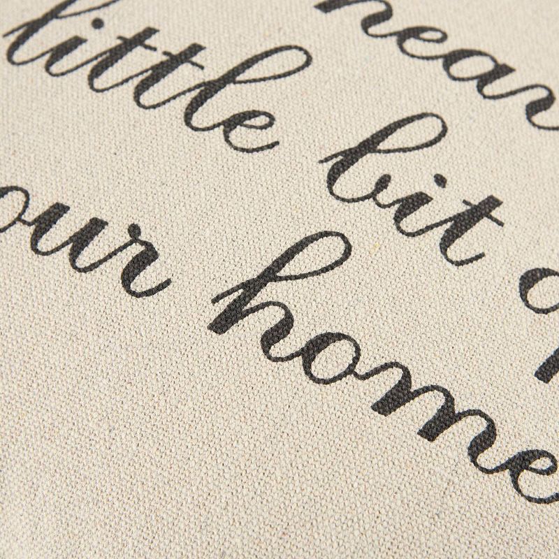 'Heaven in Our Home' Quote Poly Filled Square Pillow Neutral - Rizzy Home