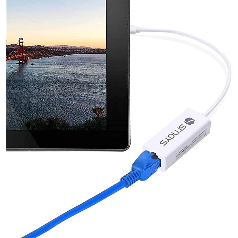 USB Ethernet Adapter for Android Windows Tablet Nexus Player Dell Venue Wired LAN Connection