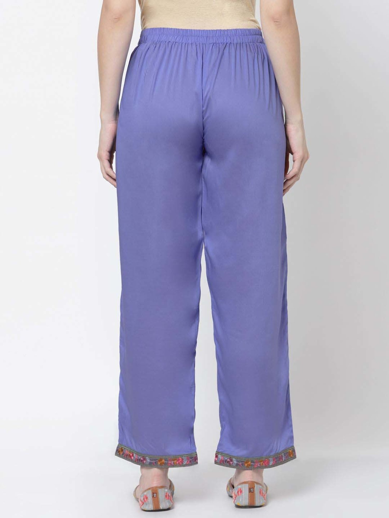 DART STUDIO Blue Regular Fit Palazzos