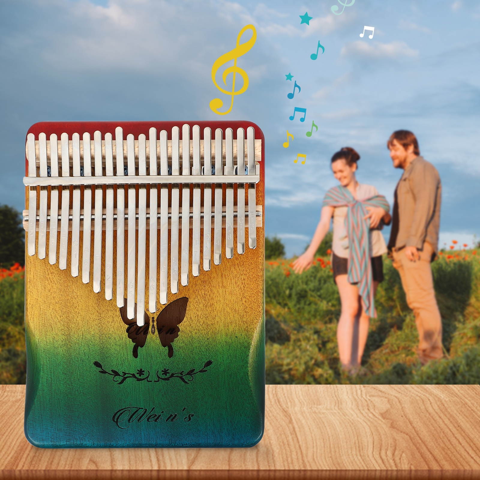 1 Set Thumb Piano 21 Keys Mini  Finger  Beginners Instrument Piano Kalimba  Tool