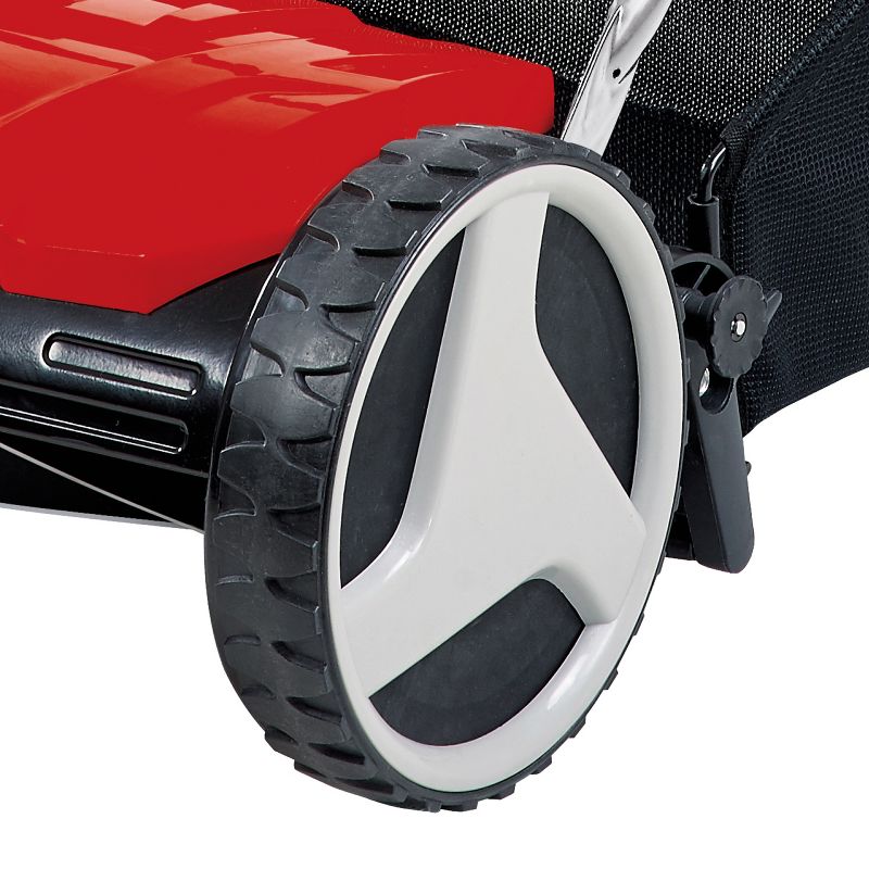 Einhell GE-HM 38 S-F Manual Deluxe 15-Inch 5-Blade High-Quality Steel Reel Mowing System Push Reel Mower, Easily Removable 6.9-Gallon Collection Bag