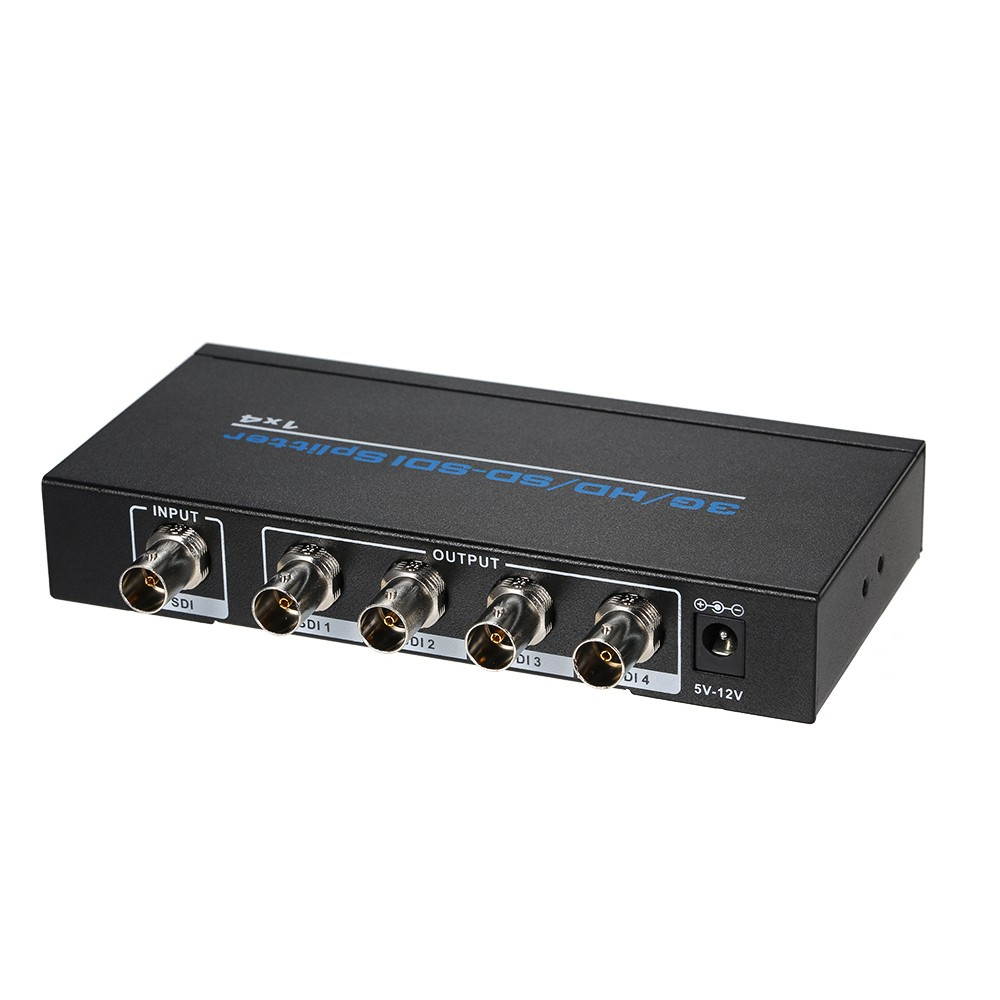 3G/HD/SD_SDI Splitter 1 * 4 Distribution 1 Input 4 Outputs Supports HD-SDI SD-SDI and 3G-SDI