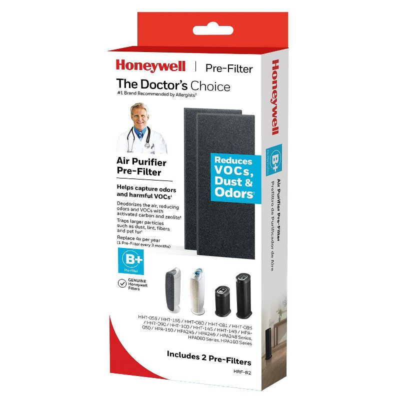 Honeywell 2pk Household Odor and VOC Reducing Pre Filter