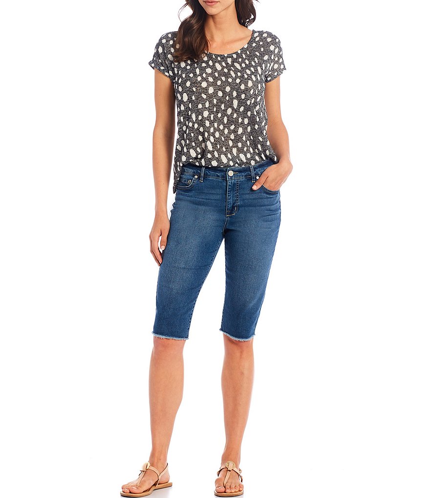 Code Bleu Chelsea Frayed Hem Skimmer Jeans