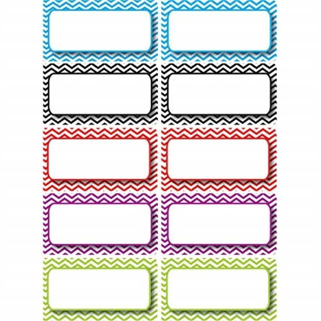 Ashley Chevron Border Die-cut Nameplates