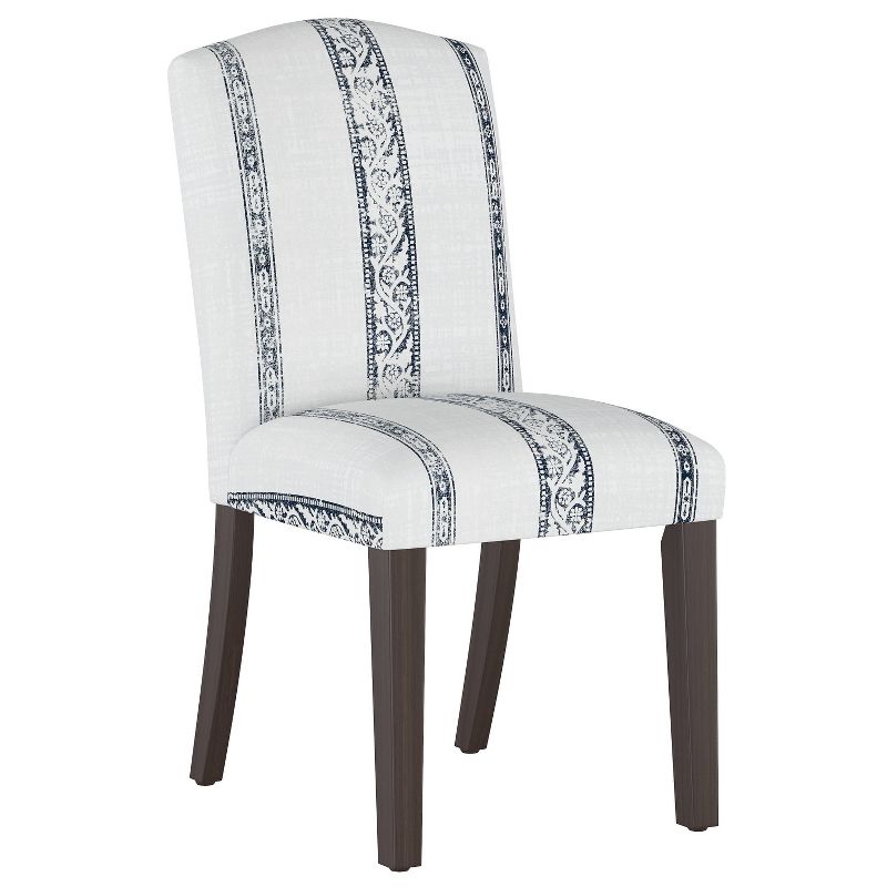 Camel Back Dining Chair Block Print Stripe Light Gray - Skyline Furniture
