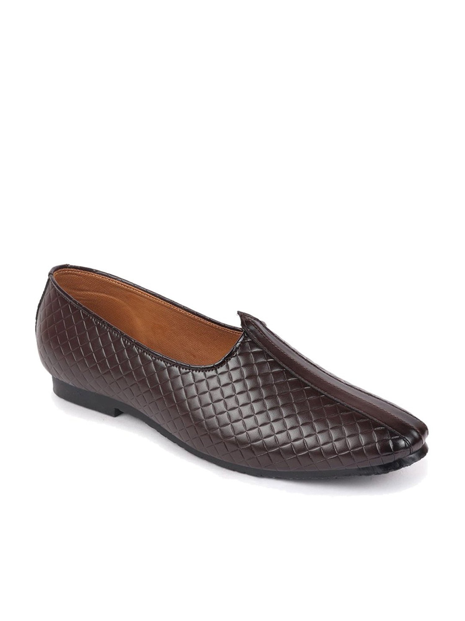 Fausto Men's Brown Ethnic Juttis