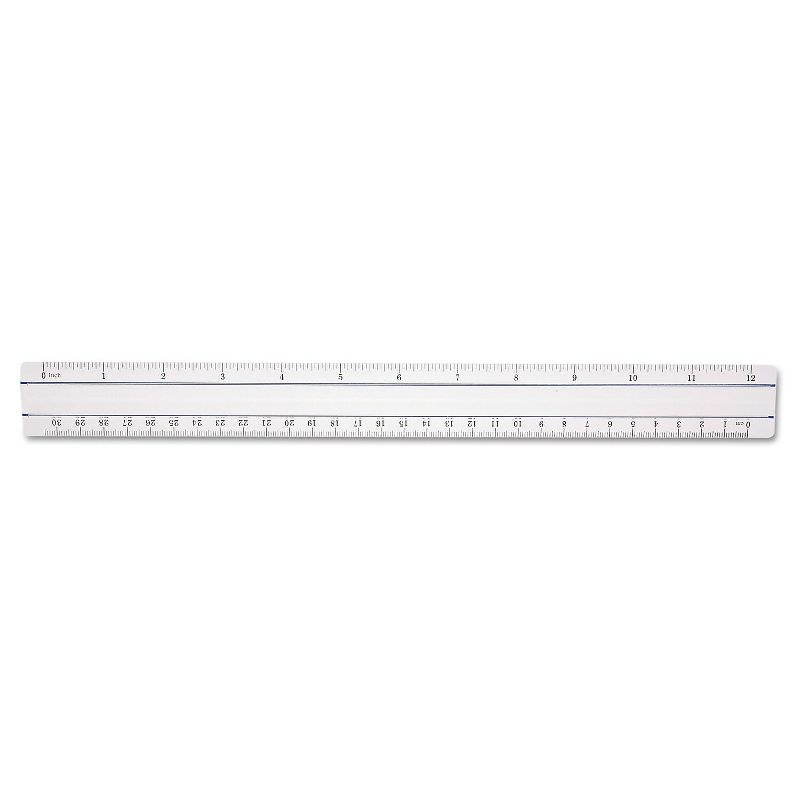 Westcott 12" Magnifying Ruler Plastic Clear 15571