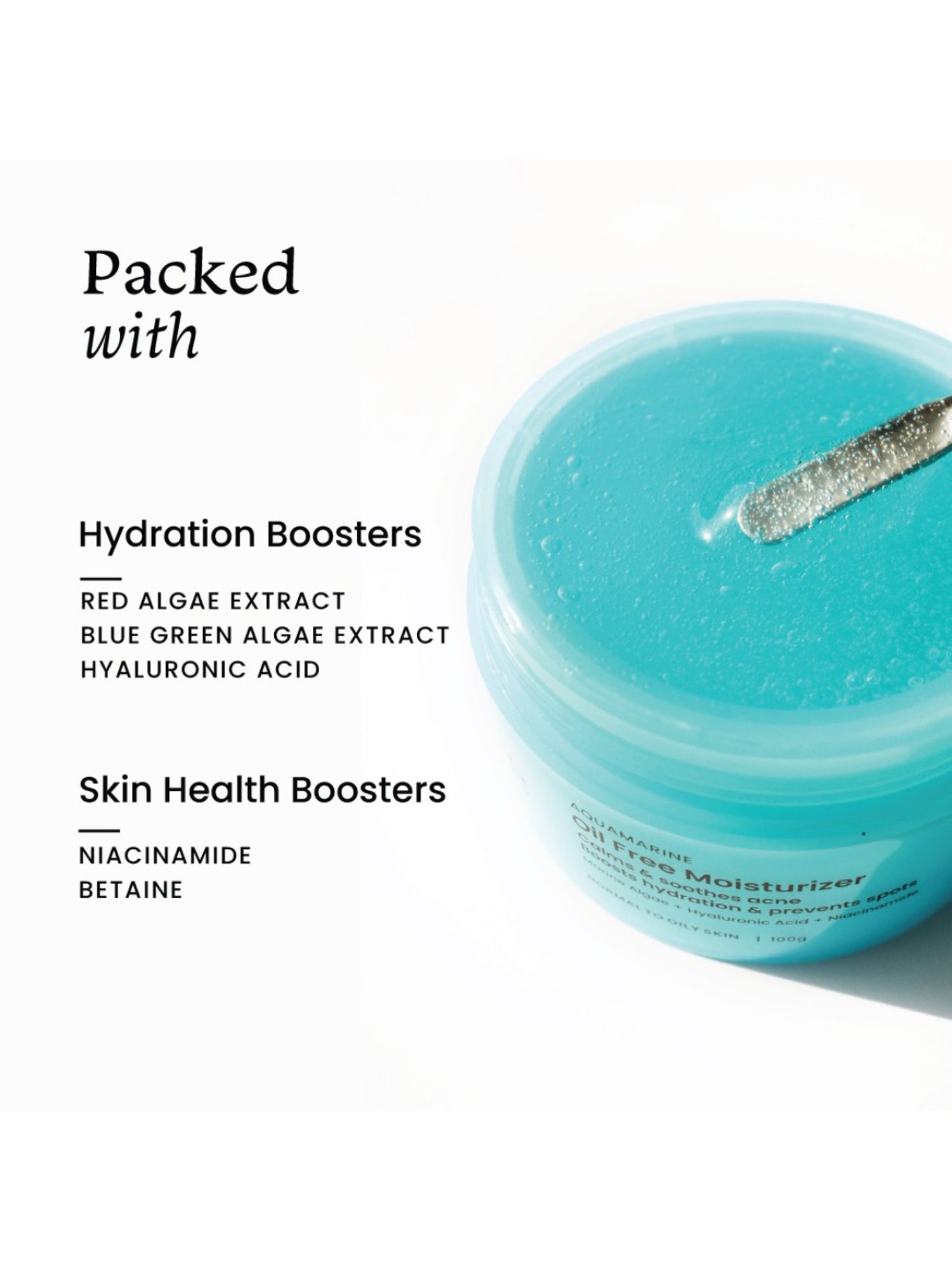 Foxtale Aquamarine Oil Free Moisturizer - 100 gm