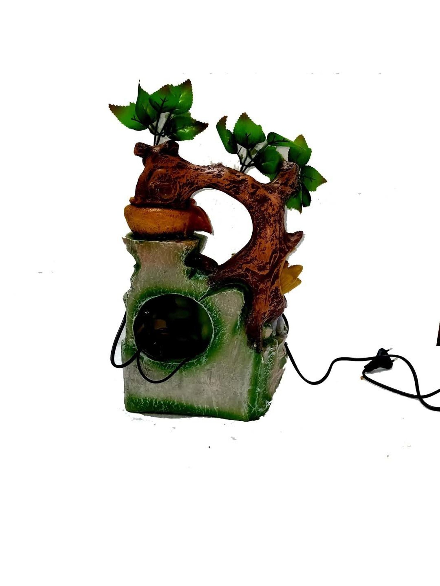 Tayhaa Brown Resin Fiery Tiger Head Showpiece