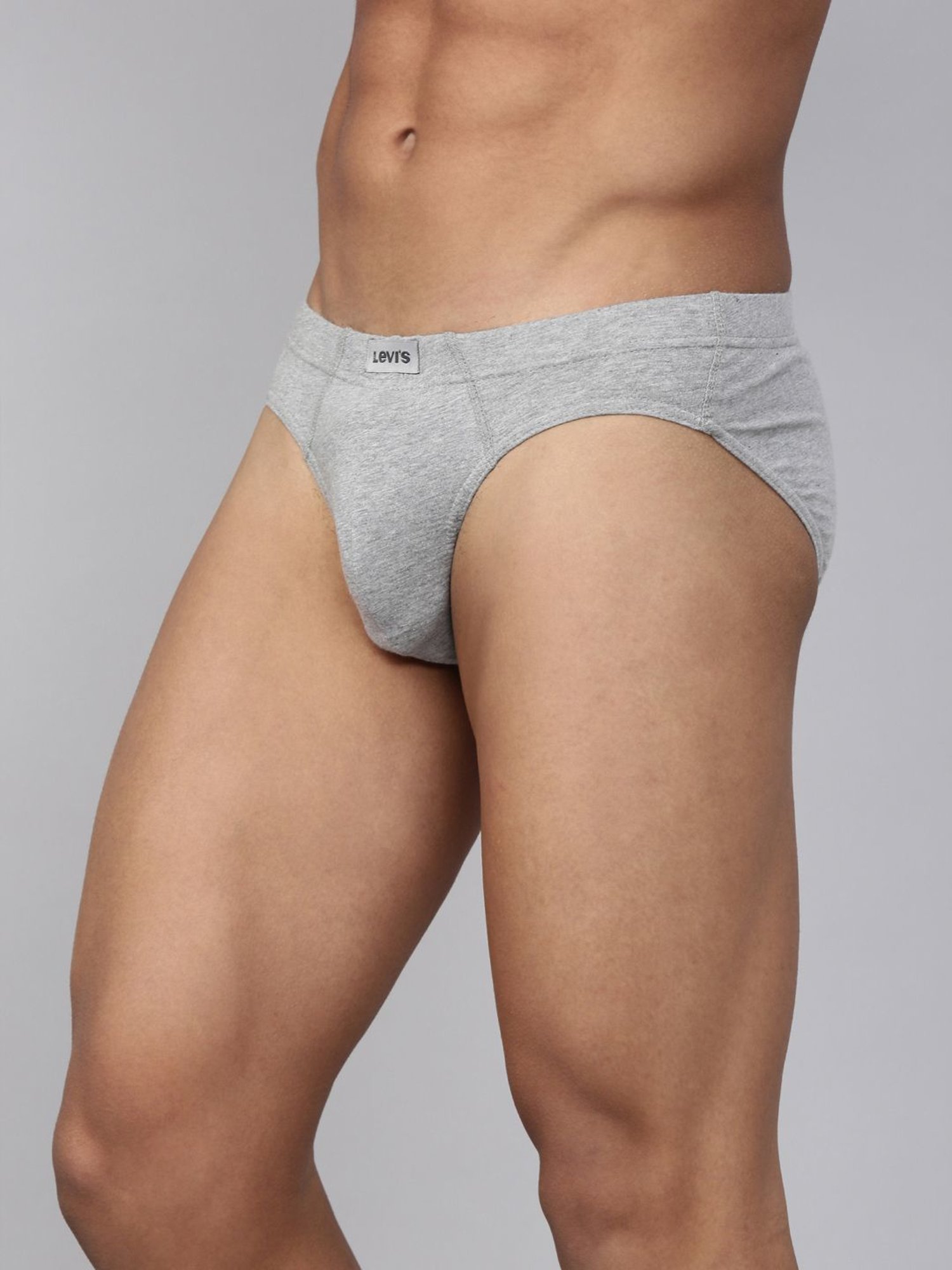 Levi's Grey Cotton Regular Fit Briefs