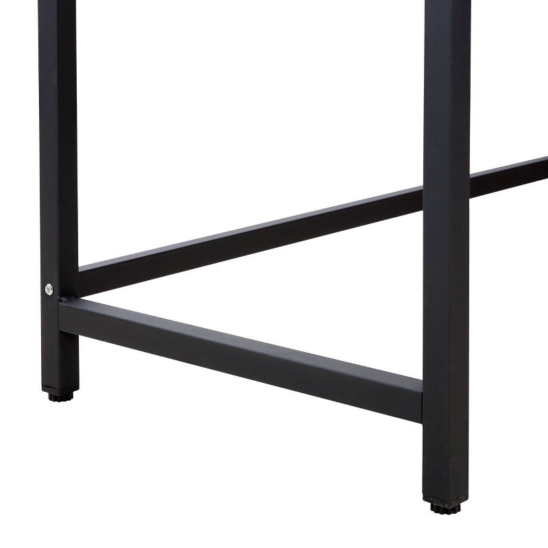 Daniel Compact L Shaped Office Desk Natural/Black - Poly & Bark