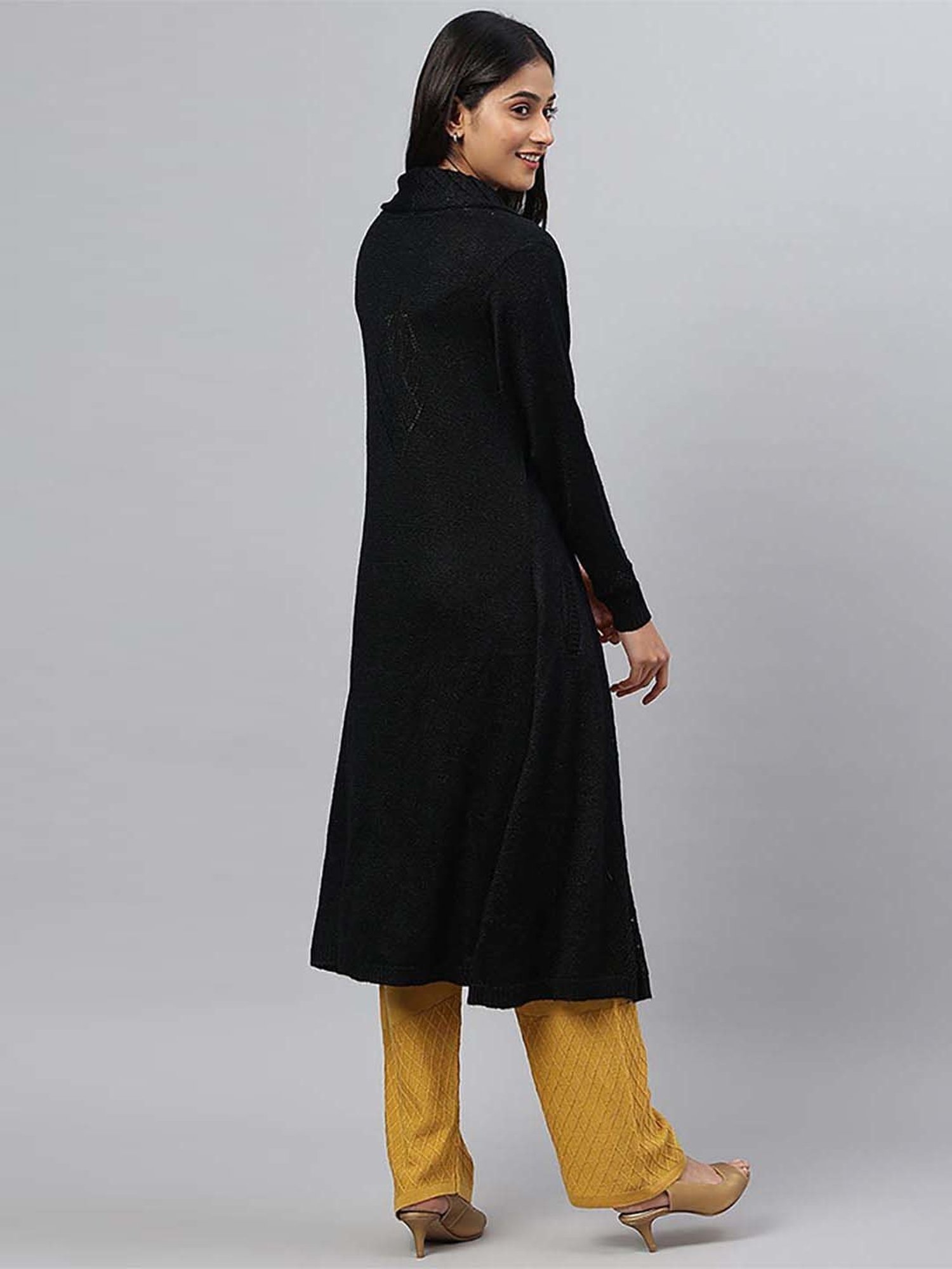 Aurelia Black Regular Fit Cardigan