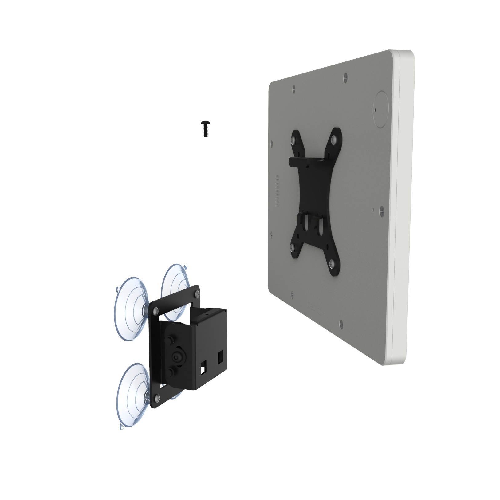 VidaMount Light Grey Home Button Covered Enclosure and Tilting Removable Glass Mount [Bundle] compatible with iPad 9.7 (5th / 6th Gen), Pro 9.7", Air 1/2