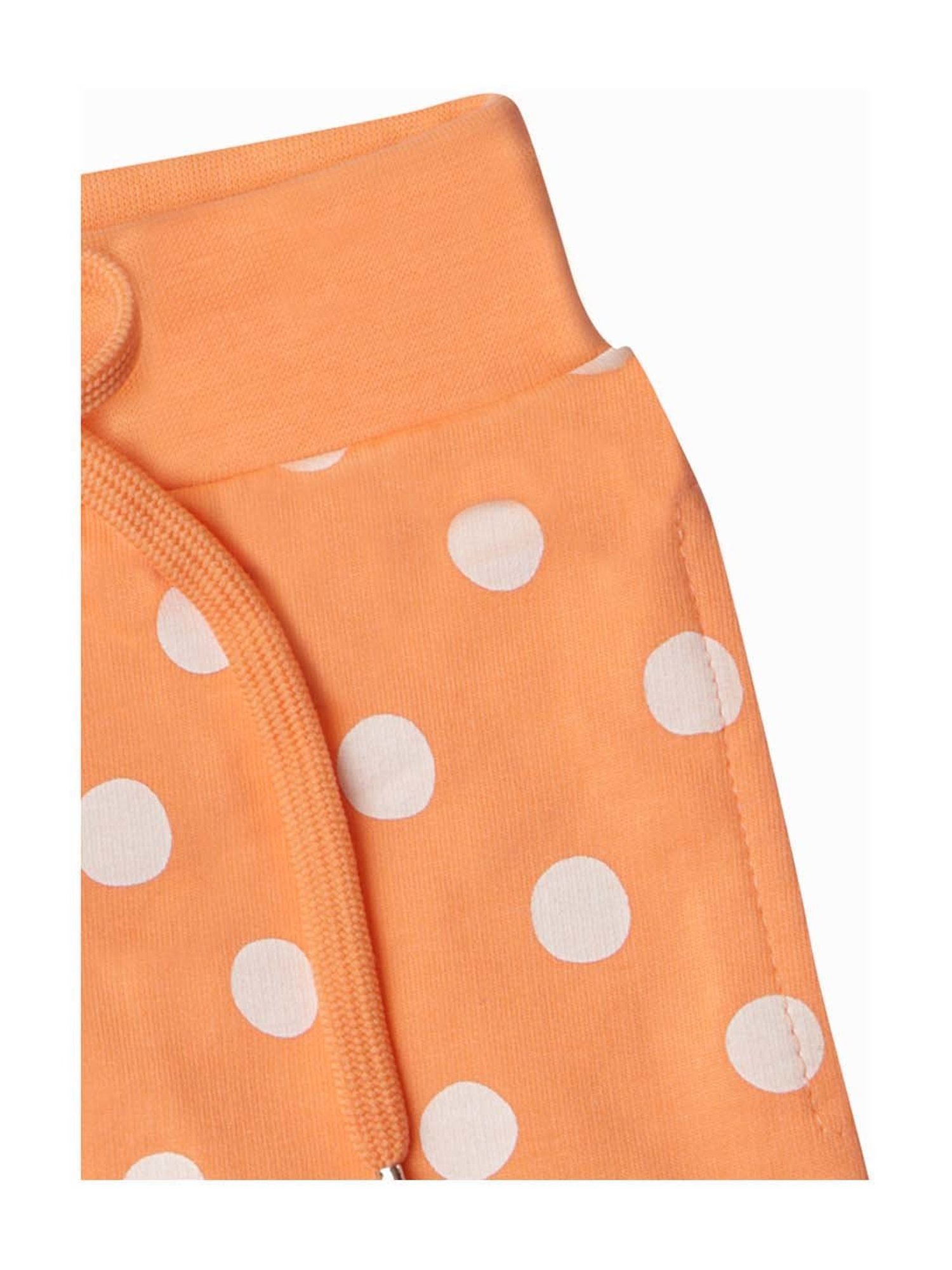 Tiny Girl Peach Cotton Printed Shorts
