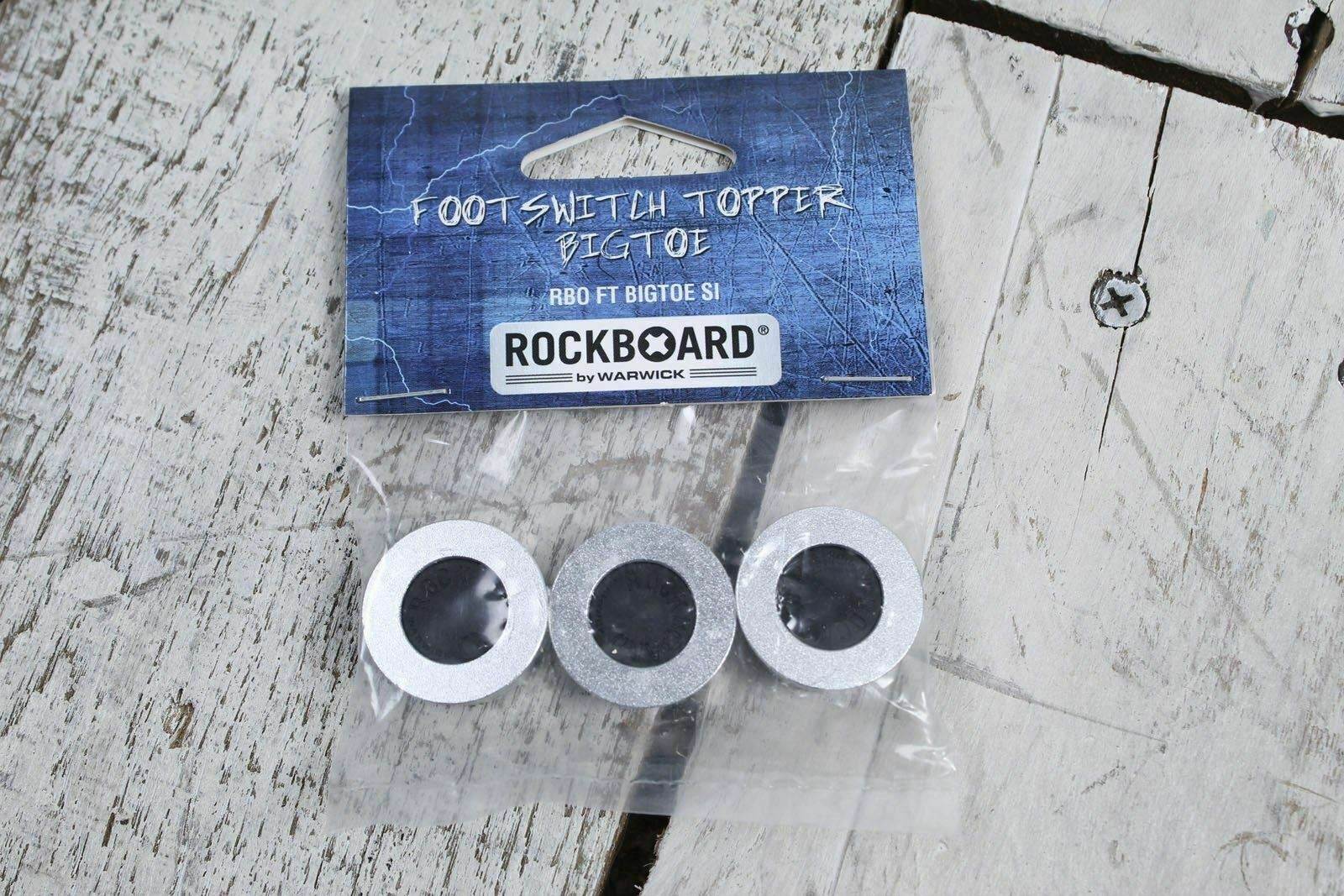 RockBoard by Warwick RBO FT BIGTOE SI BigToe 3 Piece Footswitch Topper Silver