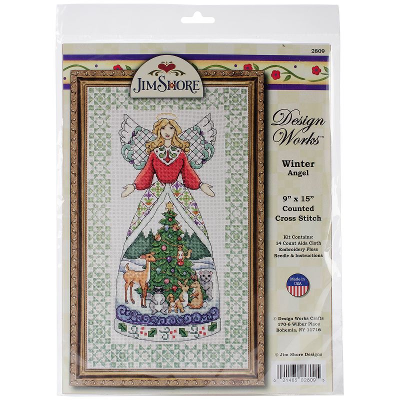 Design Works Counted Cross Stitch Kit 9"X15"-Winter Angel by Jim Shore (14 Count)