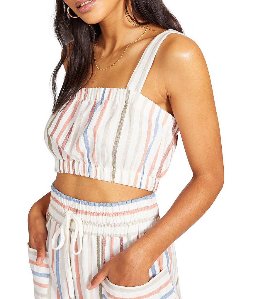 BB Dakota by Steve Madden Summertime Stripe Coordinating Sleeveless Crop Top