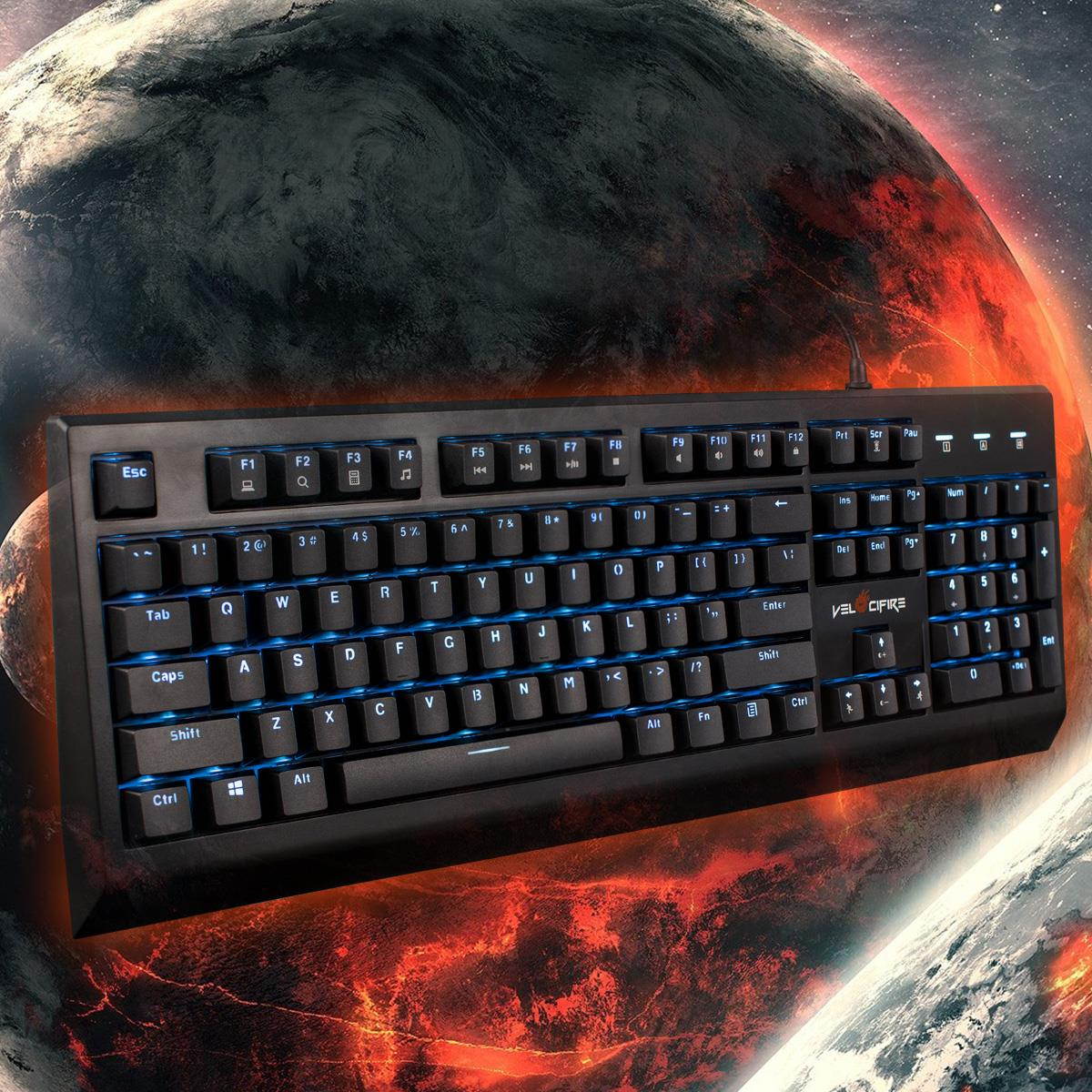 Velocifire VM01 Mechanical Keyboard for PC Game with Brown Switches Gaming Keyboard  Black Ship from US