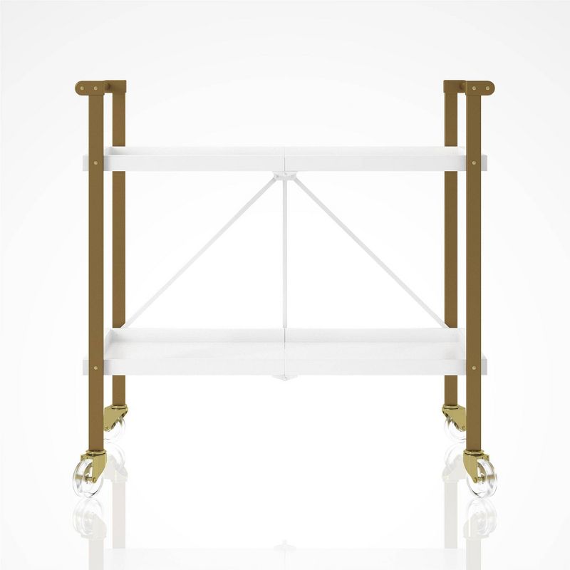 Trevia Folding Cart White - CosmoLiving by Cosmopolitan