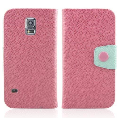 Ideal Case Neon Series Book Type Flip Case Cover for Samsung Galaxy S5 - Pink
