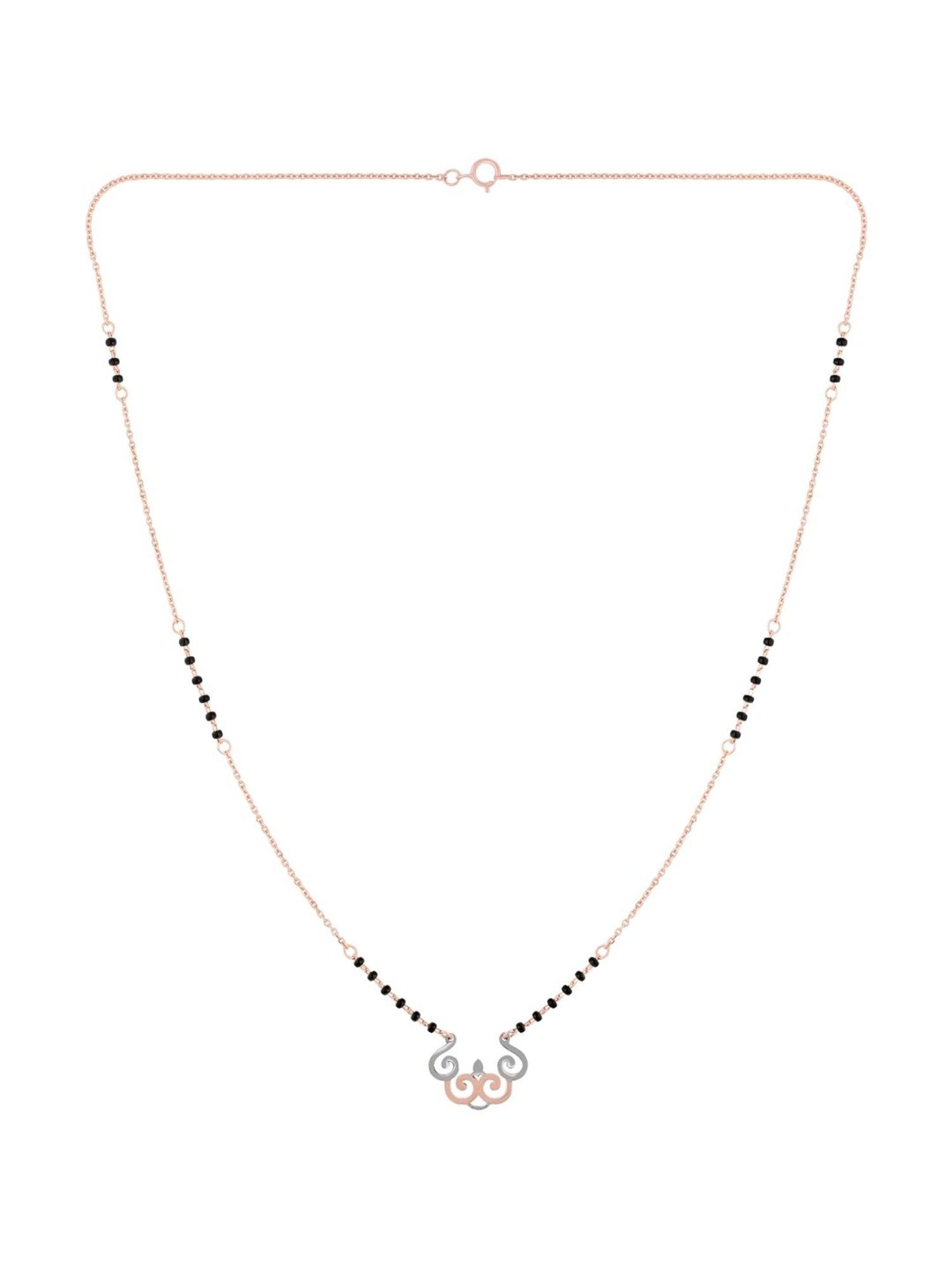 Malabar Gold and Diamonds 18k (750) BIS Hallmark  Two Tone Gold Mangalsutra For Women